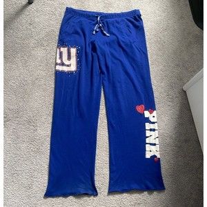 VS PINK New York Giants Bling Boyfriend Sweatpants